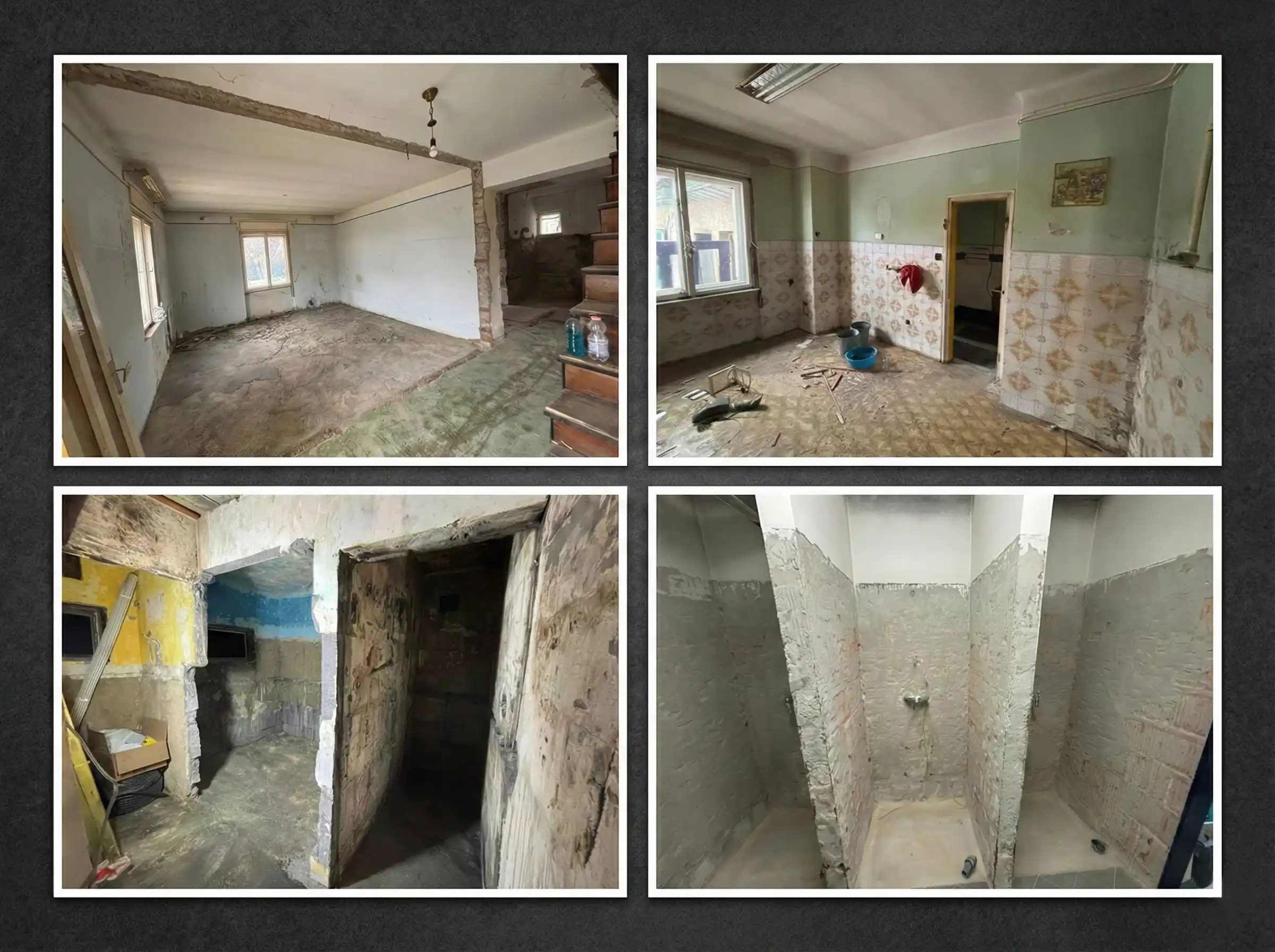 Belső helységek, nyílászárók bontása